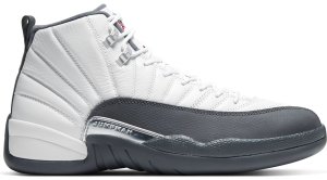 Jordan  12 Retro White Dark Grey White/Dark Grey-Gym Red (130690-160)