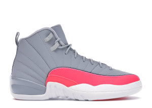 Jordan  12 Retro Wolf Grey Racer Pink (GS) Wolf Grey/Racer Pink-Black (510815-060)