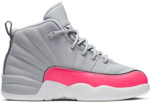 Jordan  12 Retro Wolf Grey Racer Pink (PS) Wolf Grey/Racer Pink-Black (510816-060)
