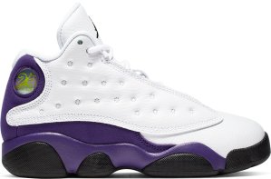 Jordan 13 Retro Lakers (PS) White/Black-Court Purple-University Gold (414575-105)