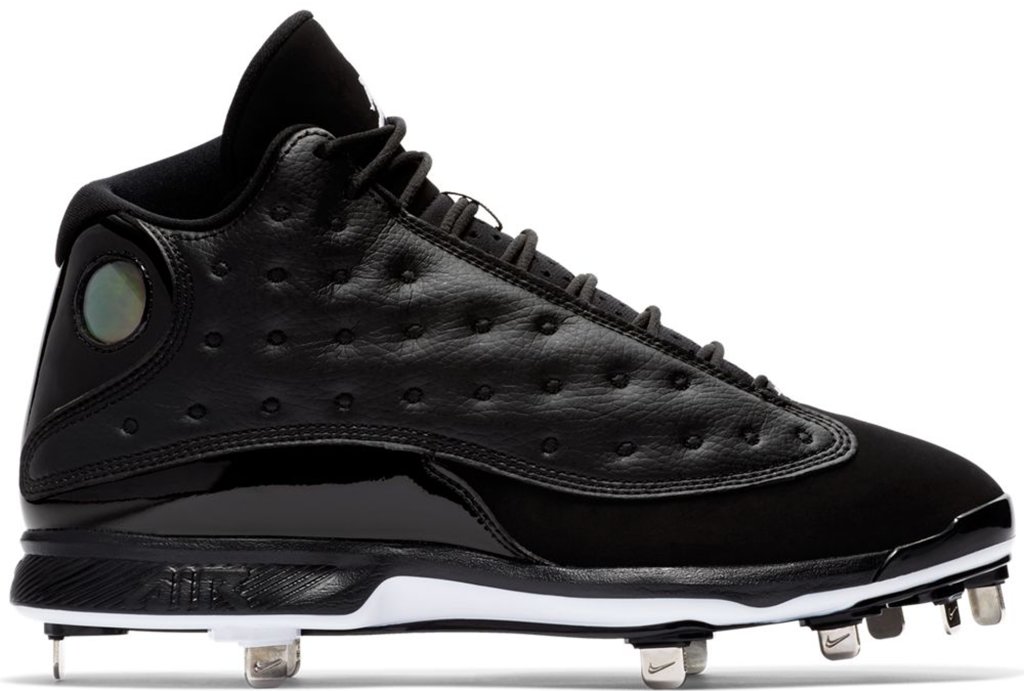 Jordan 13 Retro Metal Cleat Black Black/White-White (AR4476-001)