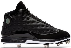 Jordan 13 Retro Metal Cleat Black Black/White-White (AR4476-001)