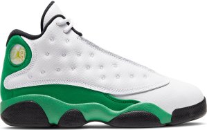 Jordan  13 Retro White Lucky Green (PS) White/White-Lucky Green-Black (414575-113)