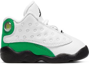 Jordan  13 Retro White Lucky Green (TD) White/White-Lucky Green-Black (414581-113)