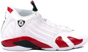 Jordan 14 OG Candy Cane (1999) White/Black-Varsity Red (136011-102)