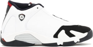 Jordan 14 Retro Black Toe 2014 (GS) White/Black/Varsity Red (654963-102)