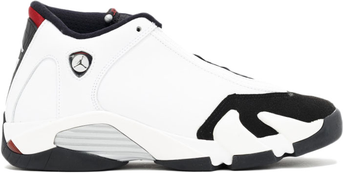 Jordan 14 Retro Black Toe 2014 (GS) White/Black/Varsity Red (654963-102)