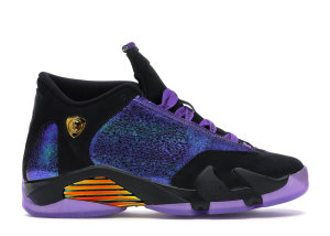 Jordan  14 Retro Doernbecher (2019) (GS) Black/Court Purple-Multi-Color-White (CV2470-001)