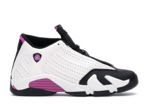 Jordan  14 Retro Fuchsia Flash Black Toe (GS) White/Fuchsia Flash-Black (654969-119)