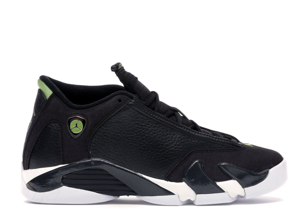 Jordan 14 Retro Indiglo 2016 (GS) Black/White-Indiglo (487524-005)