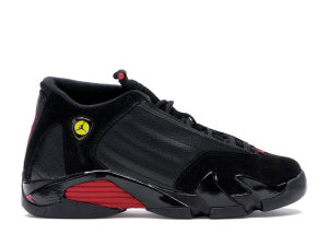 Jordan  14 Retro Last Shot 2018 (GS) Black/Varsity Red-Black (487524-003)