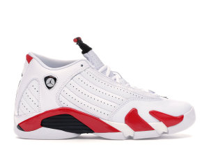 Jordan 14 Retro Rip Hamilton (GS) White/Black-Varsity Red-Metallic Silver (487524-100)