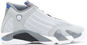 Jordan  14 Retro Sport Blue (GS) Wolf Grey/Sprt Blue-Cl Grey-White (487524-004)