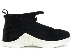 Jordan  15 Retro PSNY Black Suede Black/Black-Sail-Black (921194-011)