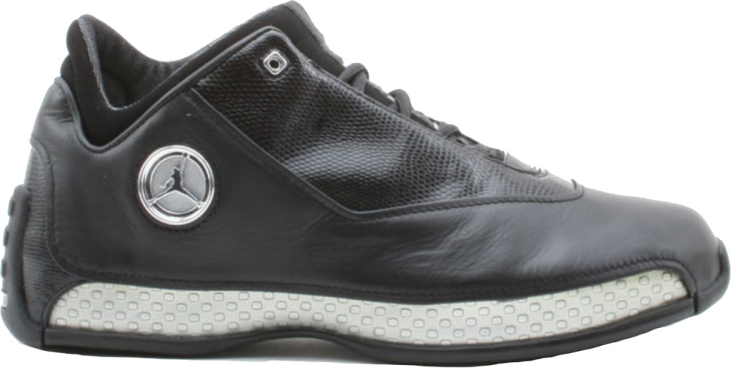 Jordan 18 OG Low Black Silver Chrome Black/Metallic Silver-Chrome (306151-001)