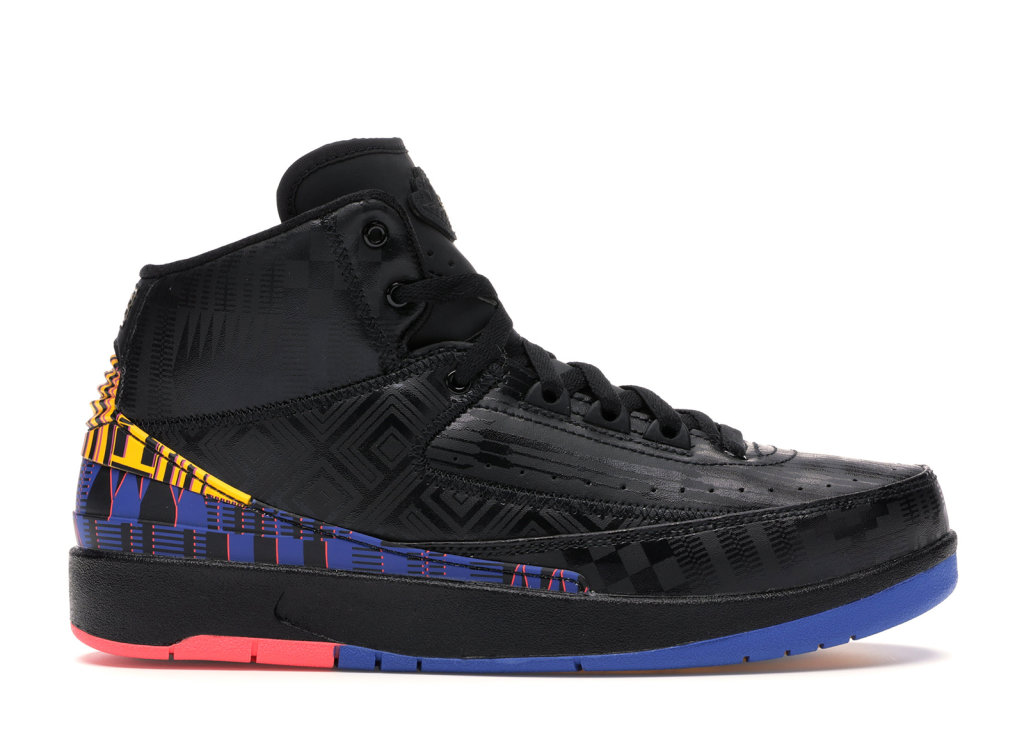 Jordan 2 Retro Black History Month 2019 (GS) Black/Metallic Gold-Black-Hyper Cobalt (CI2972-007)