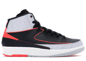 Jordan 2 Retro Infrared 23 (GS) Black/Infrared 23-Pure Platinum-White (395718-023)