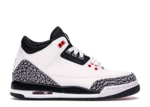 Jordan 3 Retro Infrared 23 (GS) White/Blackwlf Grey-Infrrd 23 (398614-123)