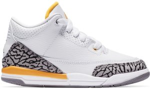 Jordan 3 Retro Laser Orange (PS) White/Black-Laser Orange-Cement Grey (441141-108)