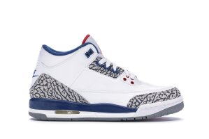 Jordan 3 Retro True Blue 2016 (GS) White/True Blue-Varsity Red (854261-106)