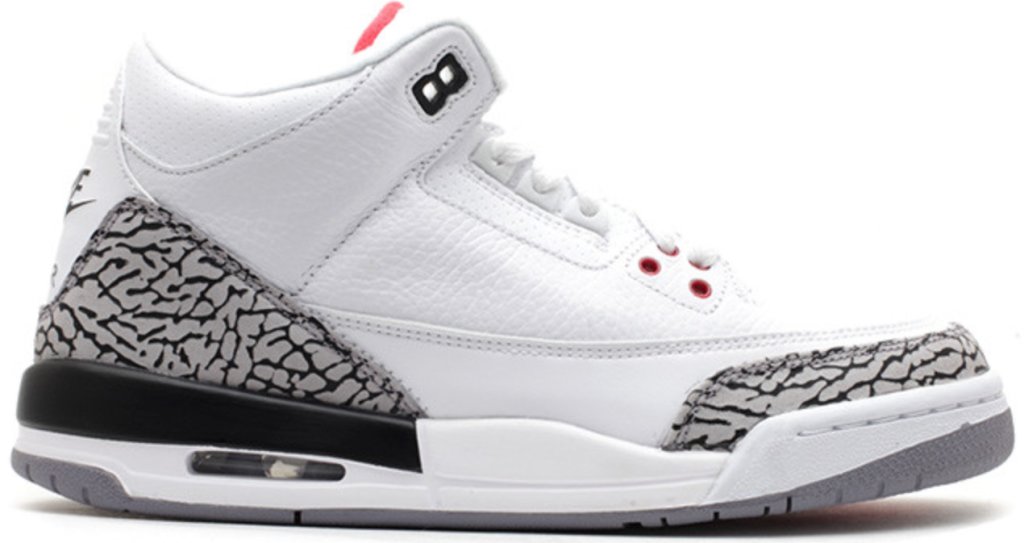 Jordan 3 Retro White Cement ’88 Dunk Contest 2013 (GS) White/Fire Red-Cement Grey-Black (398614-160)