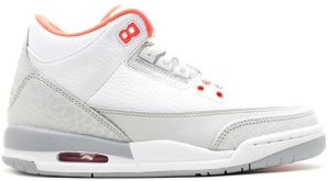 Jordan 3 Retro White Crimson Grey (GS) White/Crimson-Neutral Grey-Wolf Grey (441140-101)
