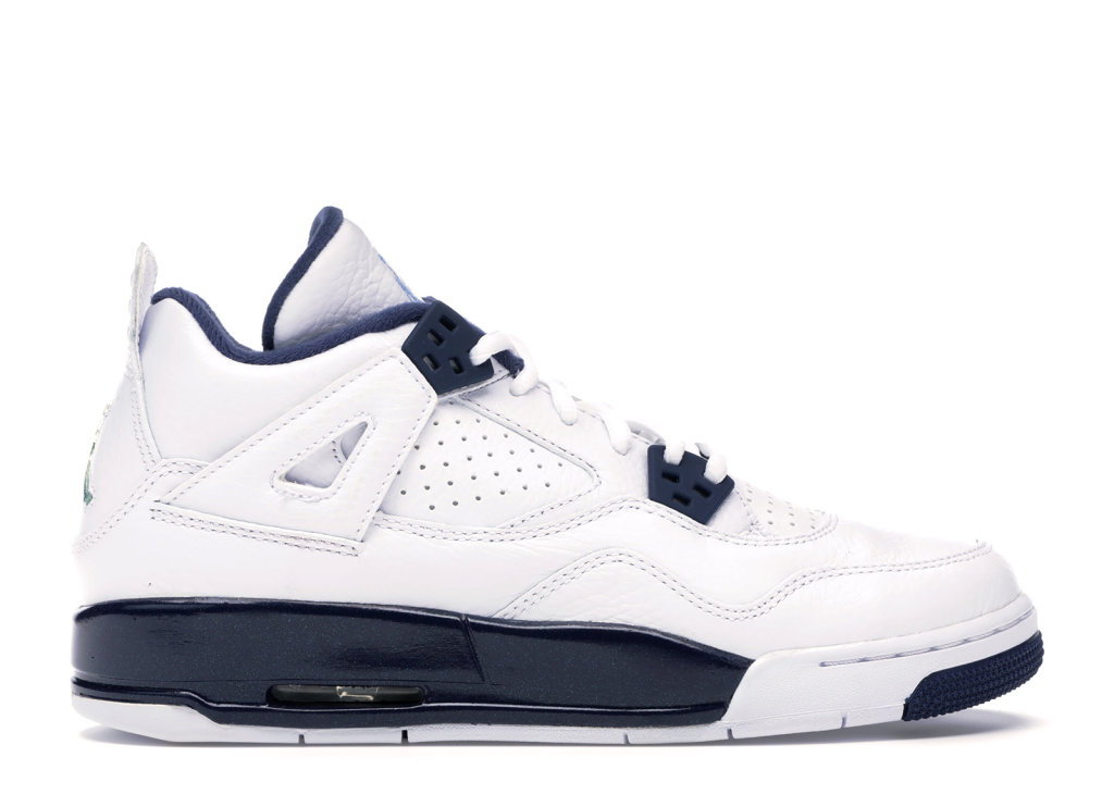Jordan 4 Retro Columbia 2015 (GS) White/Legend Blue-Midnight Navy (408452-107)