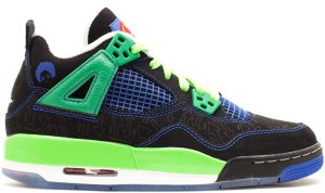 Jordan 4 Retro Doernbecher (GS) Black/Old Royal-Electric Green-White (408452-015)