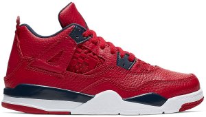 Jordan 4 Retro Fiba 2019 (PS) Gym Red/Obsidian-White-Metallic Gold (BQ7669-617)