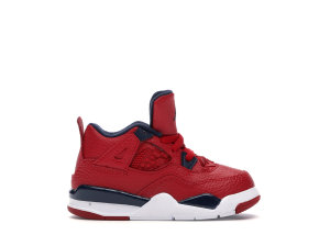 Jordan 4 Retro Fiba 2019 (TD) Gym Red/Obsidian-White-Metallic Gold (BQ7670-617)