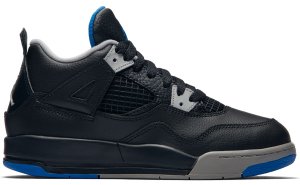 Jordan 4 Retro Motorsports Alternate (PS) Black/Game Royal-Matte Silver-White (308499-006)