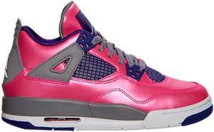 Jordan 4 Retro Pink Foil (GS) Pink Foil/White-Cement Grey-Electric Purple (487724-607)