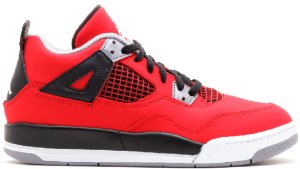 Jordan 4 Retro Toro Bravo (PS) Fire Red/White-Black-Cement Grey (308499-603)