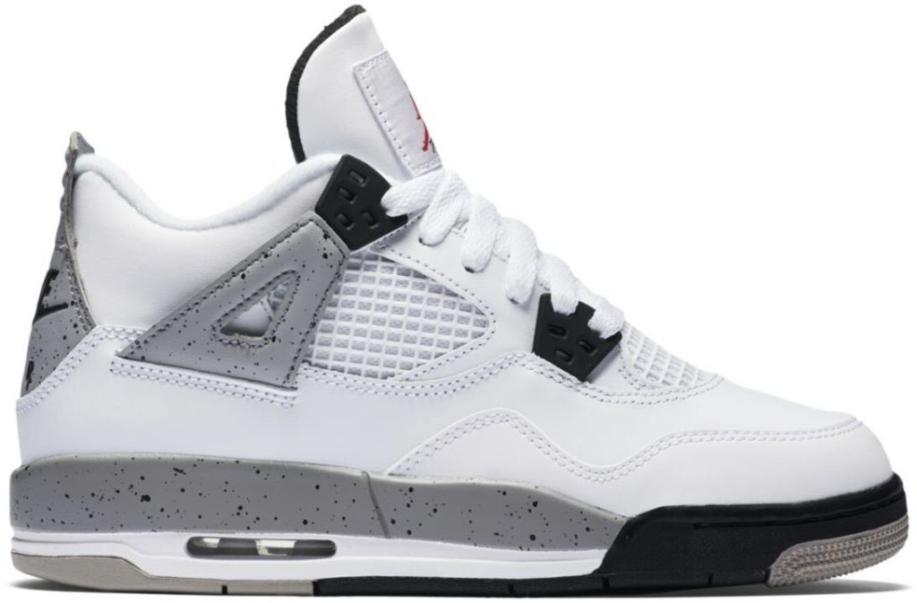 Jordan 4 Retro White Cement 2016 (GS) White/Fire Red-Black-Tech Grey (836016-192)