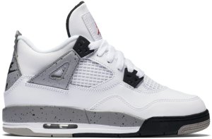 Jordan 4 Retro White Cement 2016 (GS) White/Fire Red-Black-Tech Grey (836016-192)