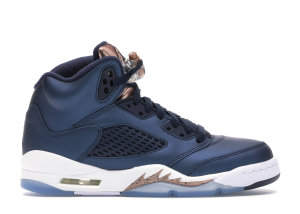 Jordan 5 Retro Bronze (GS) Obsidian/White-Metallic Red Bronze-Bright Grape (440888-416)