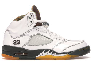 Jordan 5 Retro Dark Army White/Dark Cinder-Dark Army-Del Sol (136027-121)