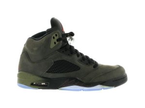 Jordan 5 Retro Fear Pack Sequoia/Fire Red-Medium Olive-Black (626971-350)