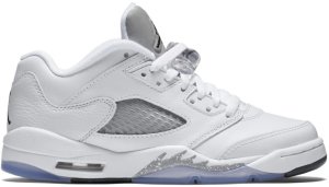 Jordan 5 Retro Low Wolf Grey (GS) White/Black-Wolf Grey (819172-122)