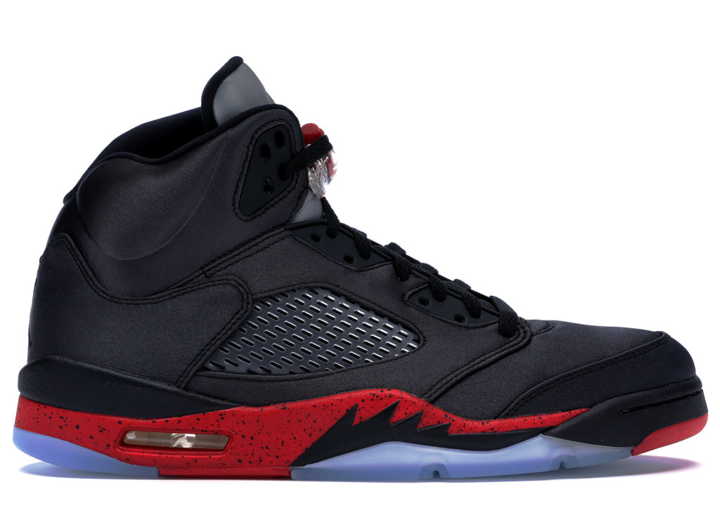 Jordan 5 Retro Satin Bred Black/University Red (136027-006)