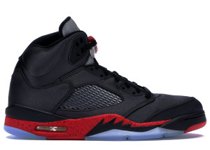 Jordan 5 Retro Satin Bred Black/University Red (136027-006)