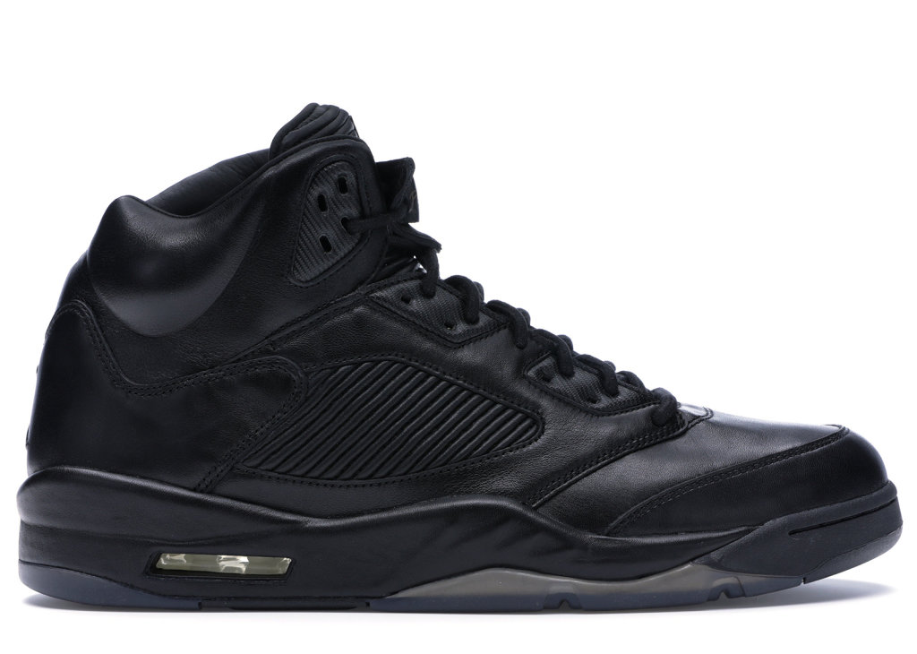 Jordan 5 Retro Premium Triple Black Black/Black-Black (881432-010)
