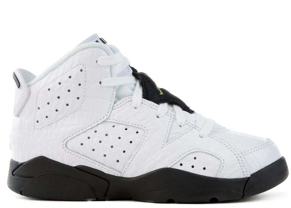 Jordan 6 Retro Alligator (PS) Neutral Grey/Black-White (384666-110)