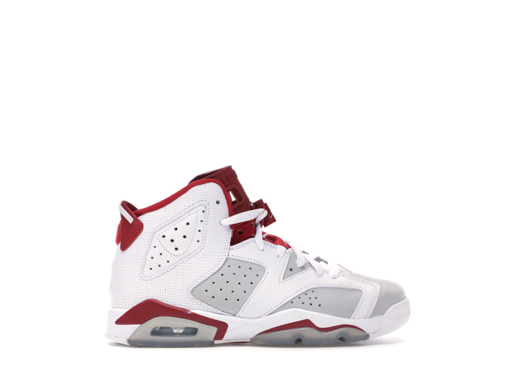 Jordan 6 Retro Alternate Hare (GS) White/Gym Red-Pure Platinum (384665-113)