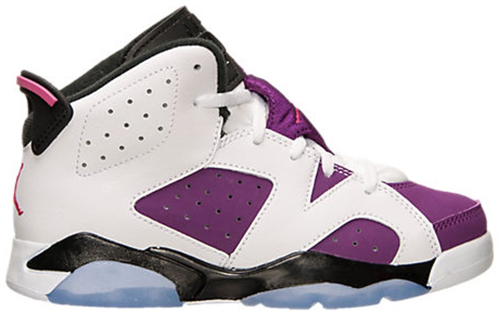 Jordan 6 Retro Bright Grape (PS) White/Vivid Pink-Bright Grape-Black (543389-127)