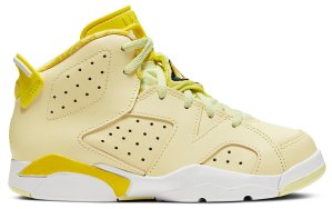 Jordan 6 Retro Dynamic Yellow Floral (PS) Citron Tint/Dynamic Yellow-Black-White (543389-800)