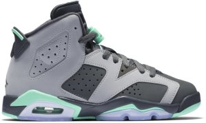Jordan 6 Retro Green Glow (GS) Cement Grey/Green Glow-Dark Grey-Gorge Green (543390-005)