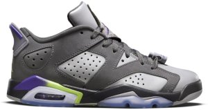 Jordan 6 Retro Low Dark Grey (GS) Dark Grey/Ultraviolet-Wolf Grey-Ghost Green (768878-008)