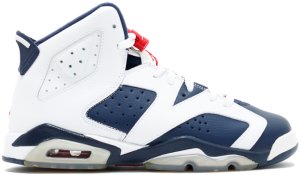 Jordan  6 Retro Olympic 2012 (GS) White/Midnight Navy-Varsity Red (384665-130)