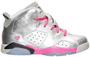 Jordan  6 Retro Valentines Day 2014 (PS) Metallic Silver/Vivid Pink-Black (543389-009)